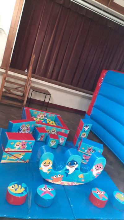 Baby Shark Soft Play Set, a soft play set for hire from Playdays Parties