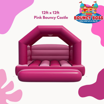 Pink 12 x 12, a bouncy castle for hire from Bouncy Boss
