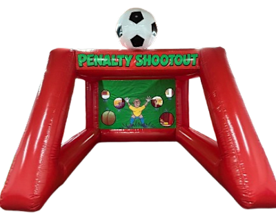 Penalty Shootout, a inflatable game for hire from Mr Bouncy Castle