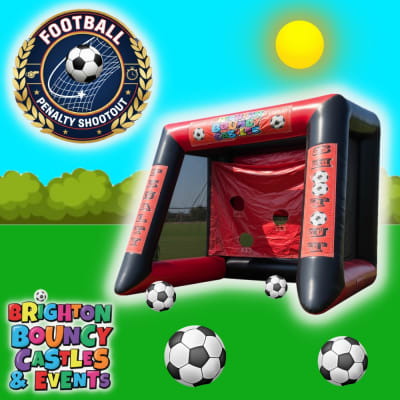 Football Penalty Shoot Out, a inflatable game for hire from Brighton Bouncy Castles