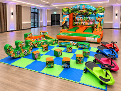 Jungle Themed Soft Play & Bouncy Castle Package, a party package for hire from Bouncy Castle Factory