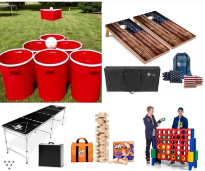 Yard Games, Party Equipment, Coolers and Add-ons