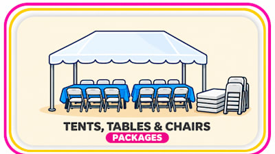 Tent + Chairs & Tables Packages