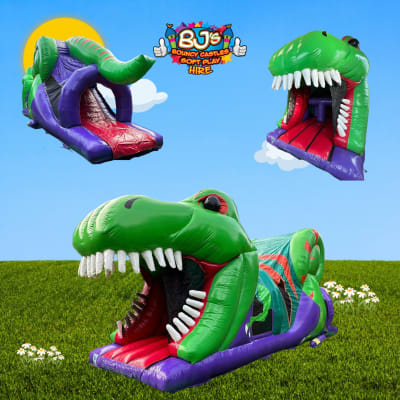 Assault Course Dino 3D, a assault course for hire from BJ's Bouncy Castles & Soft Play Hire