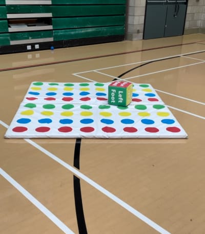 Giant Twister, a inflatable game for hire from Wallington Bouncy Castles