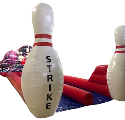 Skittle Bowling Alley Deluxe, a inflatable game for hire from Laxcorp Event Hire