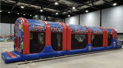 Party Time 70ft Assault Course 3 Part, a assault course for hire from Playdays Parties