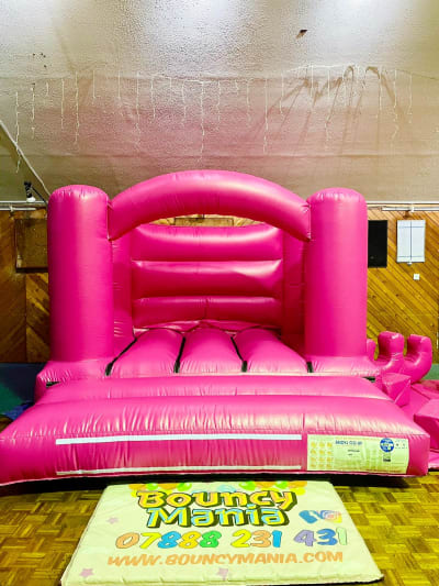 Low Height Pink Castle, a bouncy castle for hire from Bouncy Mania