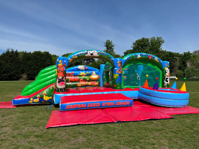 Tots Deluxe Farm Playpark, a toddler inflatable for hire from Jumping Jacks Bouncy Castles