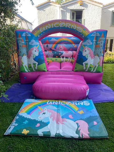 Unicorn Themed Low Height Bouncy Castle, a bouncy castle for hire from Bounce N Fun