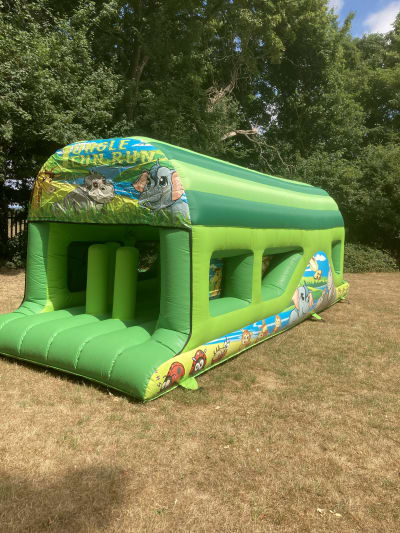 Jungle Fun Run, a assault course for hire from Wallington Bouncy Castles