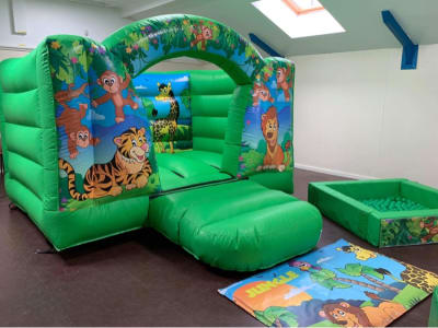 10ft x 12ft Jungle Theme Bouncy Castle, a bouncy castle for hire from Jump Around Bouncy Castles