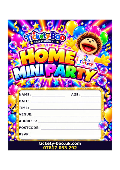 Home Mini Party printable party invitation