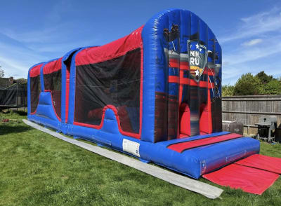 Ninja Run 40ft (12.1m), a assault course for hire from Elmbridge Inflatables
