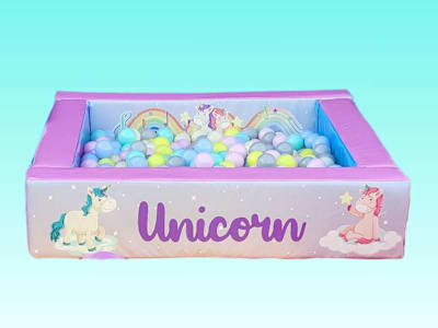 Ball Pit 4x4 Unicorn Baby, a soft play set for hire from Have A Bounce