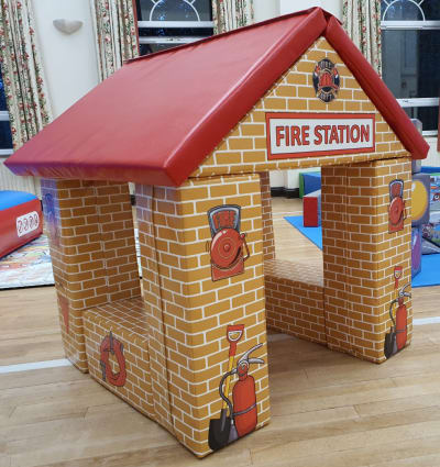 Soft Play 10 Piece Fire Station Add-On, a soft play set for hire from Allsorts Inflatables