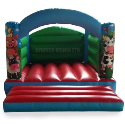 8ft x 11ft Farmyard Tots Bouncy Castle, a toddler inflatable for hire from Bounce Mania