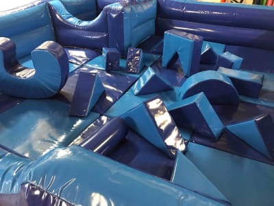 Beautiful Blue Soft Play Surround, a soft play set for hire from Playdays Parties