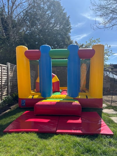 13x10ft Multicoloured Midi, a bouncy castle for hire from Bouncing Happy