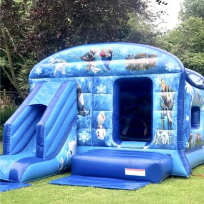 Bounce & Slide Frozen, a bounce and slide combo for hire from Bromley Bouncy Castles