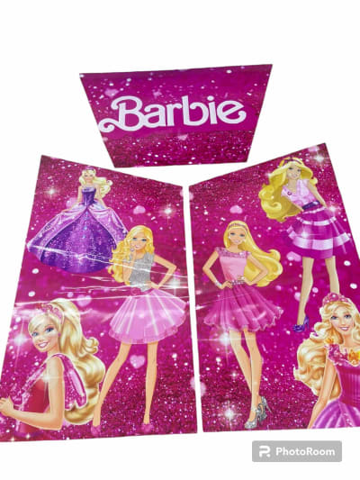 BARBIE BOUNCY CASTLE 15FT vs 15ft, a bouncy castle for hire from All Bounce Surrey