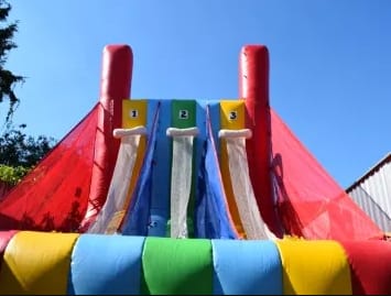 Inflatable Basketball, a inflatable game for hire from Laxcorp Event Hire