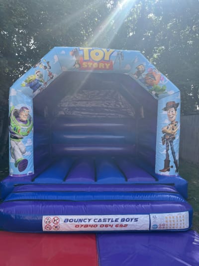 12 ft x 15ft Blue/Purple Toy Story, a bouncy castle for hire from Bouncy Castle Boys