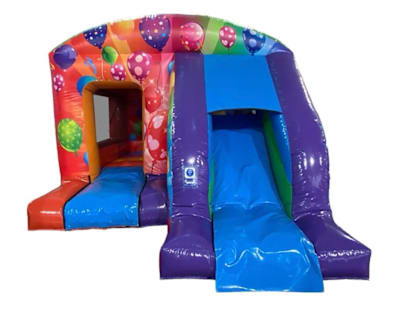 13x18 Lets Party Box Jump and slide inflatable hire Surrey & West Sussex, a bounce and slide combo for hire from Alpha Bouncy Castles & Events