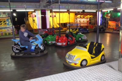 Mini Dodgems, a toddler inflatable for hire from Animal Bouncers