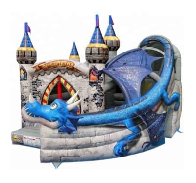 Dragon's Den Bounce n Slide, a bounce and slide combo for hire from Ready Steady Bounce