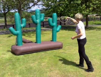 Hoop the Cactus Inflatable Game 8ft x 4ft, a inflatable game for hire from 1st Choice Inflatables