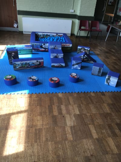 Thomas 18 Piece Soft Play And Ball Pit, a soft play set for hire from Rick's Castles