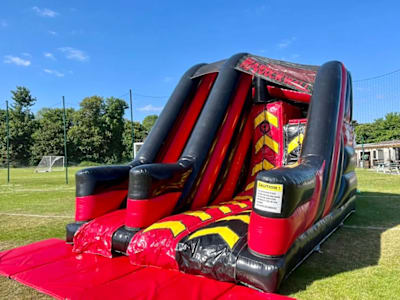 Double Warrior Wall, a inflatable game for hire from Wazoggies Bounce House