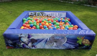 Under the Sea Ball Pool, a soft play set for hire from Chloe's Castles