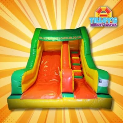 6ft Citrus Slide, a inflatable slide for hire from Tilley's Bouncy Castles and Soft Play Hire