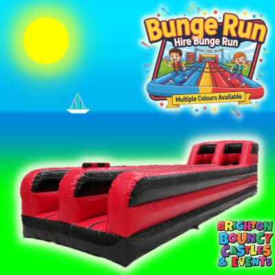 Bungee Run, a assault course for hire from Brighton Bouncy Castles
