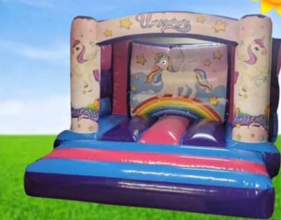 Low Height Unicorn Castle, a bouncy castle for hire from Ready Steady Bounce