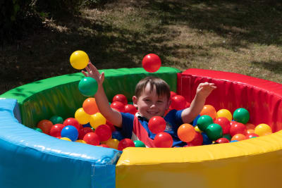 Multi-coloured Ball Pit, a soft play set for hire from Bouncy Boss