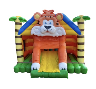 Tiger Tiger Bounce n Slide, a bounce and slide combo for hire from Ready Steady Bounce