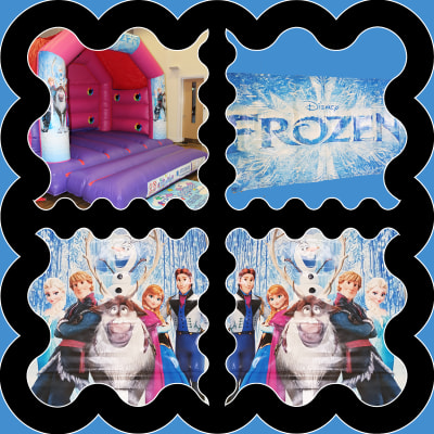 (BC-3) "Frozen" Pink & Purple Themed Bouncy Castle, a bouncy castle for hire from KiDz Parties LLP