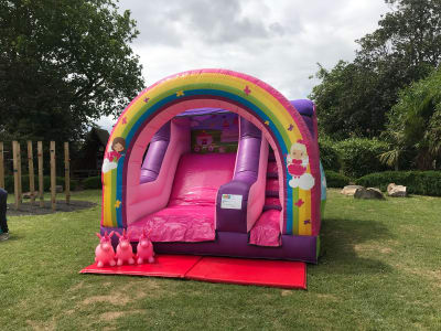 Magical unicorn slide, a inflatable slide for hire from Croydon Bouncy Castles