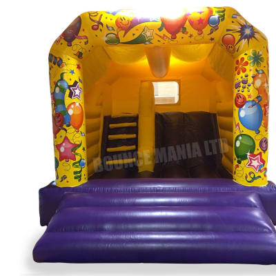 12ft x 16ft Slide "N" Play Bouncy Castle, a bounce and slide combo for hire from Bounce Mania