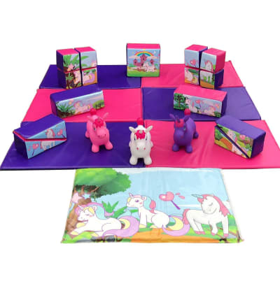 Mythical Unicorn Soft Play, a soft play set for hire from Ready Steady Bounce