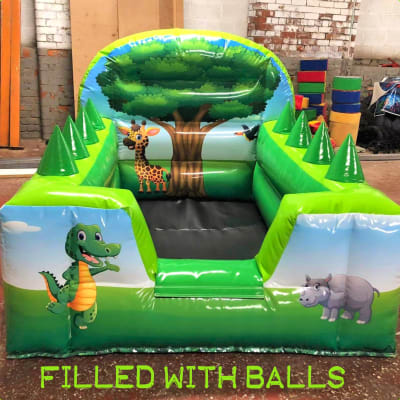 Ball Pond Air Juggler Jungle Friends, a soft play set for hire from Bromley Bouncy Castles