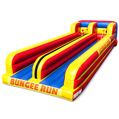 Bungee Run, a assault course for hire from Mr Bouncy Castle