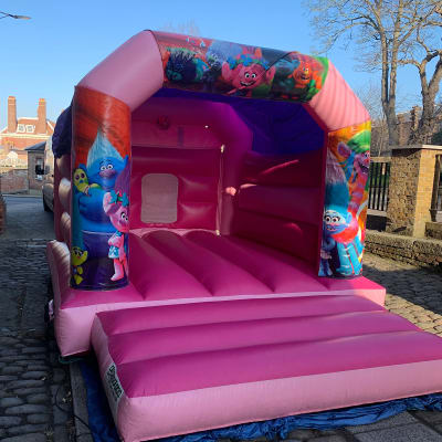 Moana Themed Pink Bouncy Castle Bouncy Castle Soft Play Hire In Chelmsford Maldon Southend Woodham Ferrers Billericay Brentwood Briaintree