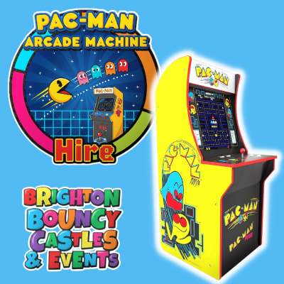 Pac man arcade machine hire, a bouncy castle for hire from Brighton Bouncy Castles