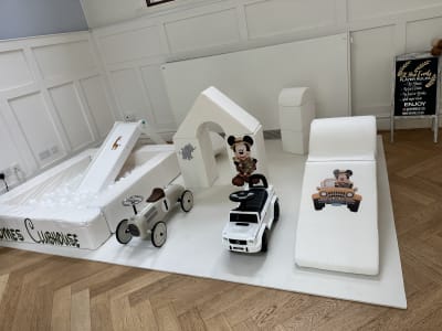 16 Piece White Soft play, a soft play set for hire from SK Hire Events
