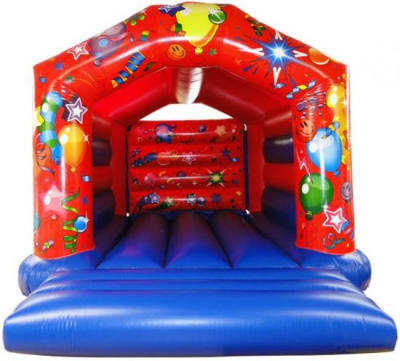 Big Red and Blue Bouncer, a bouncy castle for hire from Crockerz Castles