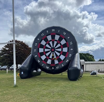 Giant Darts Kick And Stick (7m high), a inflatable game for hire from Elmbridge Inflatables